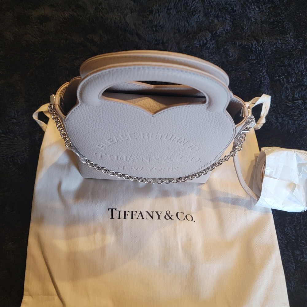 Authentic Tiffany & Co. Cream Mini Bag with Chain - Picture 3 of 5